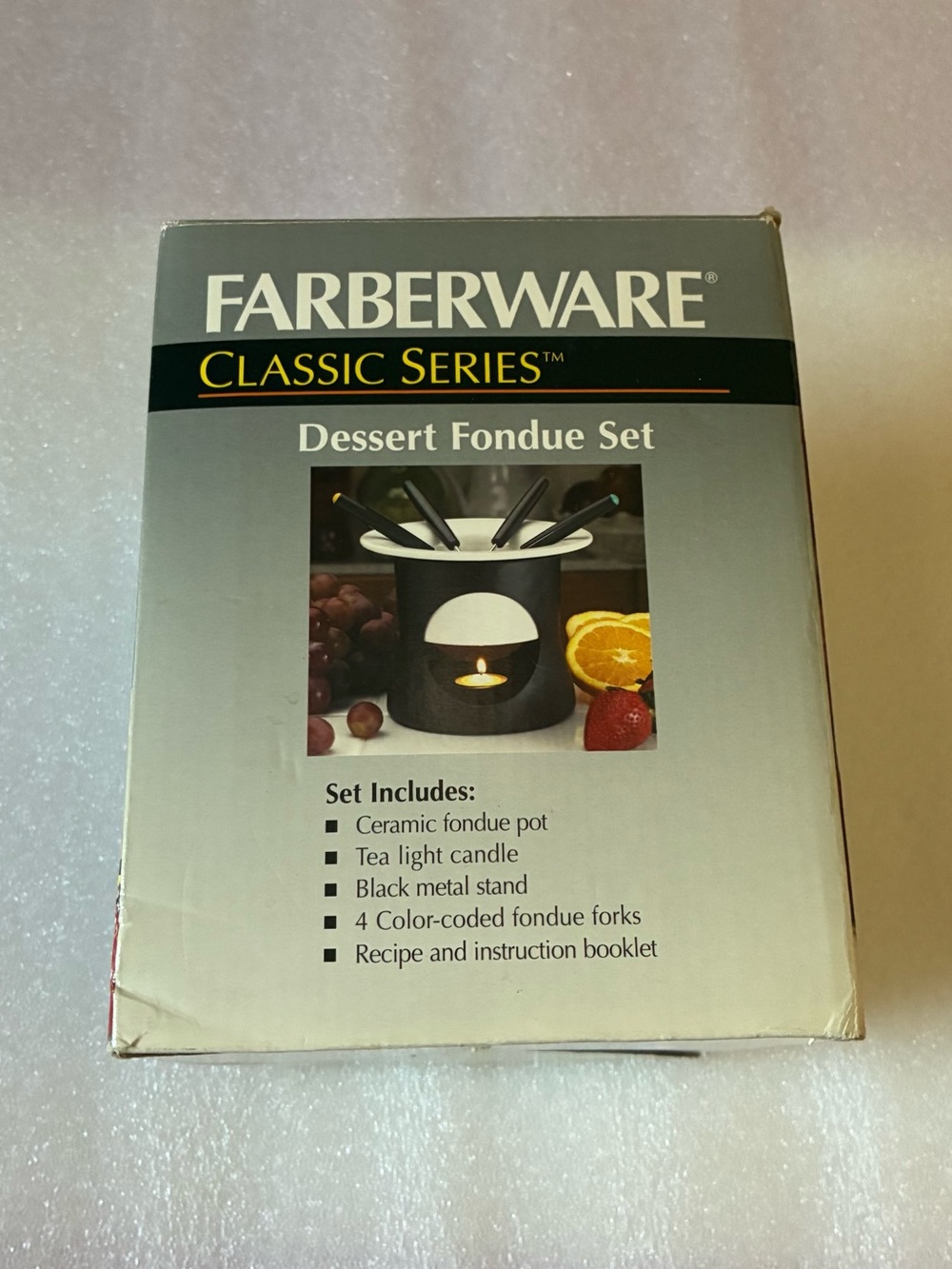 Farberware White & Black Packaging Box Interior with Barcode
